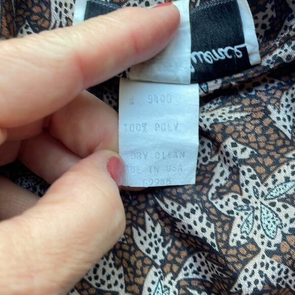 Vintage Willy’s Influence pleated Autumn pattern midi dress - Picture 6 of 9